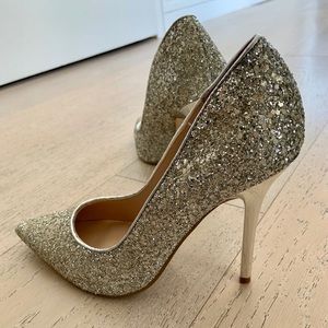Guess Crew Silver Glitter Pumps